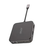 Acer 7in1 USB4 8K Multi Display hub: 1x HDMI (až 8K@30Hz), 1x Display Port (až 8K@30Hz), 1x USB-C (Data Transfer až 40Gb