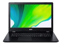 Acer aspire 3 (A317-52-35FK) i3-1005G1/4GB+4GB/512GB SSD/DVDRW/UHD Graphics/17.3" FHD IPS matný/W10 Home/Black