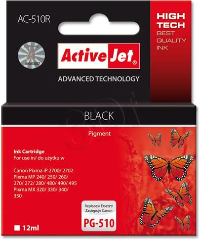 ActiveJet ink cartr. Canon PG-510 Bk ref. - 12 ml - AC-510