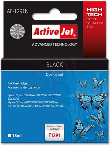 ActiveJet ink cartr. Eps T1291 Black SX525/BX320/BX625 100% NEW AE-1291N