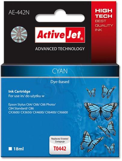 ActiveJet Ink cartridge Eps T0442 C64/C66/C86/C84 Cyan - 16 ml AE-442