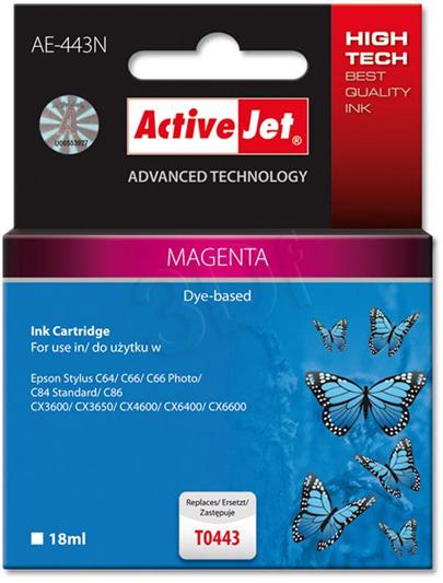 ActiveJet Ink cartridge Eps T0443 C64/C66/C86/C84 Magenta - 16 ml AE-443