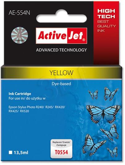 ActiveJet Ink cartridge Eps T0554 R240/R245 Yellow - 12,5 ml AE-554