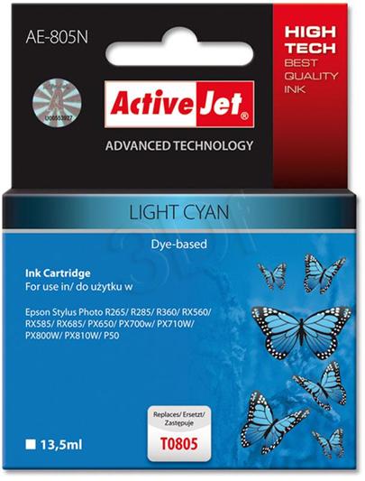 ActiveJet Ink cartridge Eps T0805 R265/R360/RX560 LightCyan - 12 ml AE-805