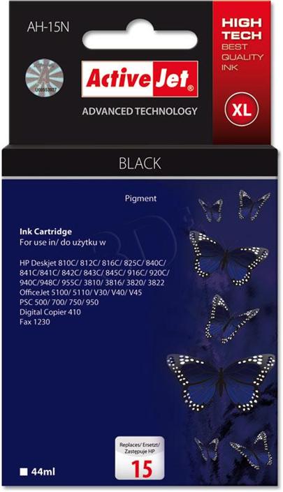 ActiveJet Ink cartridge HP C6615A Supreme Black AH-615N 44 ml