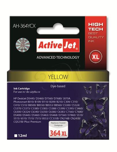 ActiveJet Ink cartridge HP CB325 No. 364XL Premium Yellow XL - 12 ml AH-C25