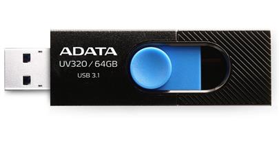 ADATA flash disk 64GB  UV320 USB 3.1 černo-modrý