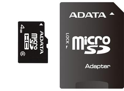 ADATA Micro SD 4GB SDHC class 4