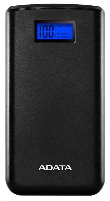 ADATA PowerBank S20000D - externí baterie pro mobil/tablet 20000mAh, černá