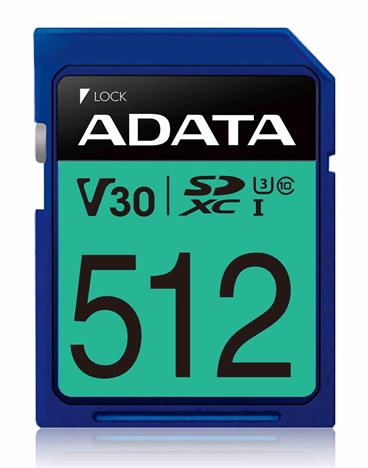 ADATA SDXC karta 512GB UHS-I U3 Class 10, Premier Pro (R: 95MB / W: 60MB)