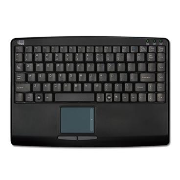 Adesso AKB-410UB/ drátová klávesnice/ mini/ touchpad/ USB/ černá/ US layout