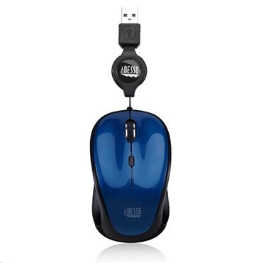 ADESSO myš iMouse S8B Mini, zatahovací, optická, modrá