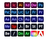 Adobe Creative Cloud for teams All Apps MP ENG COM NEW 1 User, 1 Month, Level 2, 10-49 Lic PROMO (do 2. 12. 2022)