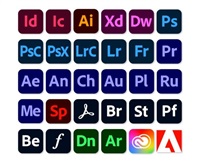 Adobe Creative Cloud for TEAMS All Apps MP ENG GOV NEW 1 User, 1 Month, Level 2, 10 - 49 Lic PROMO (do 2. 12. 2022)