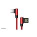 AKASA 90° kabel USB2.0 Typ-A na Typ-C / AK-CBUB40-10RD / 100cm / červený