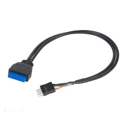 AKASA adaptér USB 3.0 (19-pin) na USB 2.0 (9-pin) / interní / délka 30cm