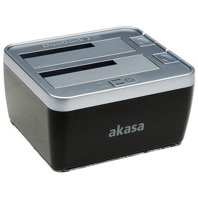 AKASA externí box (DUODOCK 2S) pro 2,5" / 3,5" SATA/USB 3.0, černý