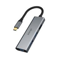 AKASA - externí USB hub - USB typ-C na 4 x USB 3.0