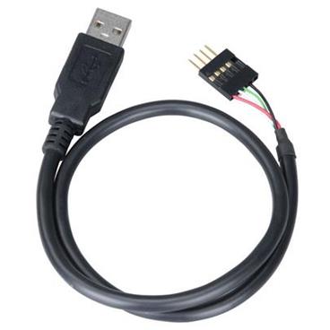 AKASA kabel externí USB na interní USB konektor/ ext. USB (A)- interní 4pin on board/ 40cm