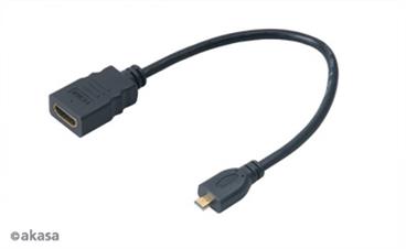 AKASA Kabel HDMI na micro HDMI/ plná HD podpora/ 25cm