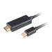 AKASA kabel mini DipIayPort na HDMI / 4K @60Hz / 1,8m / černý