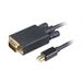 AKASA kabel mini DipIayPort na VGA / až 1080p / 1,8m / černý