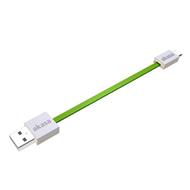 AKASA kabel PROSLIM USB 2.0 Type A na micro B, 15cm zelený