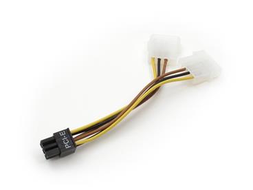 AKASA kabel redukce napájení 2x4pin Molex na 1xPCIexpress