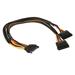 AKASA kabel rozdvojka napájeci SATA/ 15pin(M) na 2x 15pin(F) SATA power/ 30cm