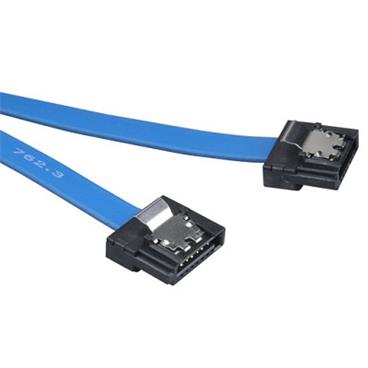 AKASA kabel SATA 3.0, super tenký, se skrytým zámkem,30cm, modrý