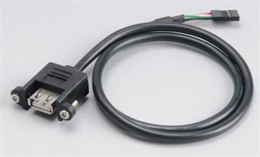 AKASA kabel USB 2.0 interní na externí adaptér, 60cm