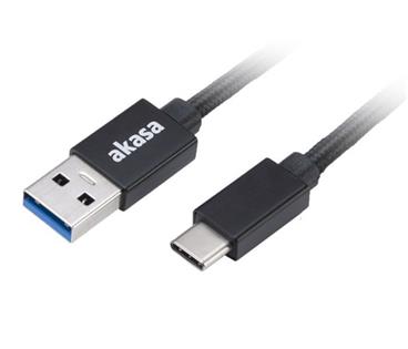 AKASA kabel USB 3.1 Gen1 Type-C na Type-A / AK-CBUB44-10BK / 1m / černý