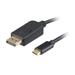 AKASA kabel USB Type-C na DisplayPort / 4K @60Hz / 1,8m / černý