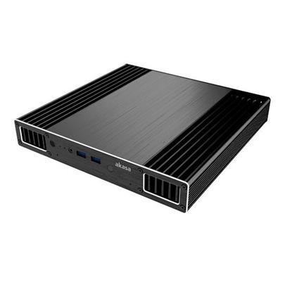 AKASA skříň Plato X7 / pro Intel NUC 7th gen / 2,5" SSD/HDD / Kensington lock / 2x USB3.0 / černá