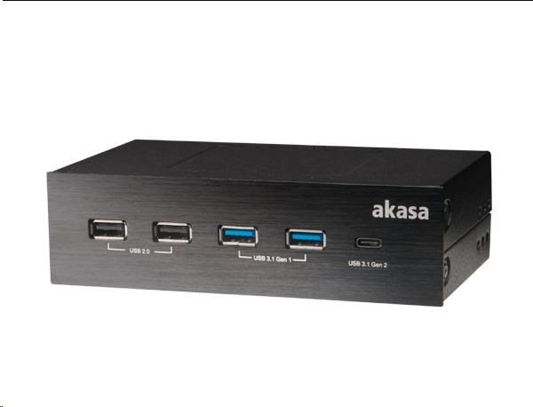 AKASA USB hub InterConnect GX, 2xUSB 3.1, 2xUSB 2.0, USB-C