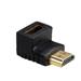 Akyga adaptér HDMI-M/HDMI-F 90°/Duplex/černá