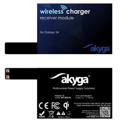 Akyga adaptér QI/Galaxy S4/2-pin/cerná