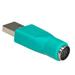 Akyga adaptér USB/PS/2/ABS/zelená