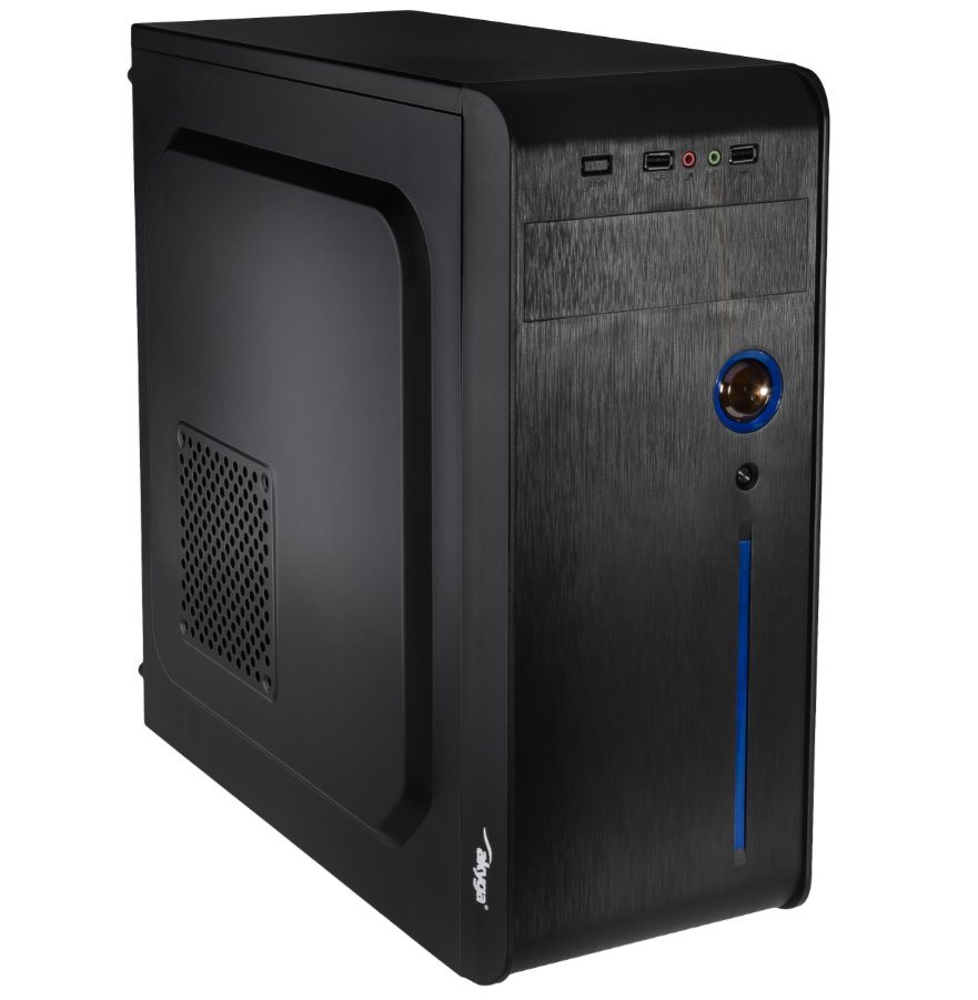 Akyga PC skříň Midi Tower ATX AK939BL 2xUSB2.0. bez PSU