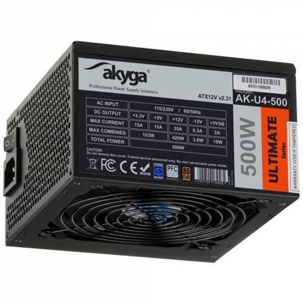 Akyga PC zdroj 600W Ultimate Series modulární 80+ Bronze 120mm ventilátor