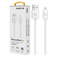 Aligator datový a nabíjecí kabel, konektor Lightning, 2A,1m, bílá