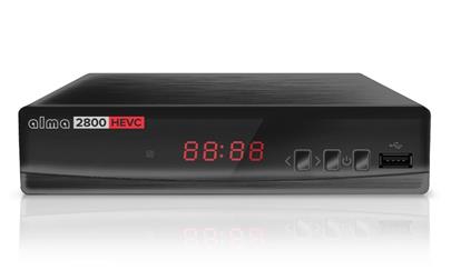 ALMA DVB-T2 přijímač 2800 SE HD s kodekem HEVC/ Full HD/ MPEG2/ MPEG4/ HEVC/ USB/ černý