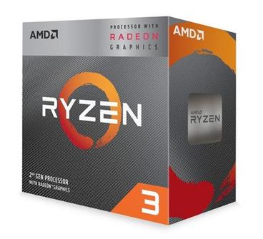 AMD cpu Ryzen 3 3200G AM4 Box s grafikou Radeon Vega 8 (s chladičem, 3.6GHz / 4.0GHz, 4MB cache, 65W, 4 jádro, 4 vlákno, 8 GPU),