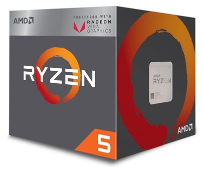 AMD cpu Ryzen 5 2400G Box AM4 (4core, 8x vlákno, 3.6GHz / 3.9GHz, 4MB cache, 65W), RX VEGA 11, chladič Wraith Stealth