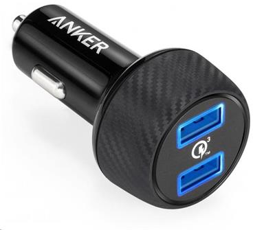 Anker PowerDrive Speed se dvěma Quick Charge 3.0 porty, barva černá