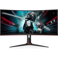 AOC LCD herní CU34G2X 34" zakřivený VA 21:9 FreeSync/3440x1440@144Hz/1ms/300cd/80mil:1/2xHDMI/2xDP/4xUSB/VESA