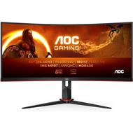 AOC LCD herní CU34G2XP 34" zakřivený VA 21:9 FreeSync/3440x1440@180Hz/1ms/400cd/80mil:1/2xHDMI/2xDP/4xUSB/VESA