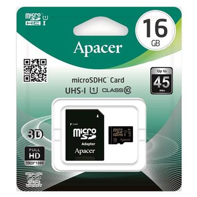 Apacer pamětová karta Micro SDHC 16GB Class 10 UHS-I