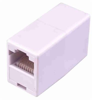 APC RJ45F/RJ45F, WHITE, IN LINE COUPLER, CAT 5, RJ45F/RJ45F