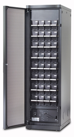 APC Symmetra PX – Bateriový rám pro 400 V PX 96/160kW a 208 V PX 100kW s 9 bateriovými moduly a službou spuštění